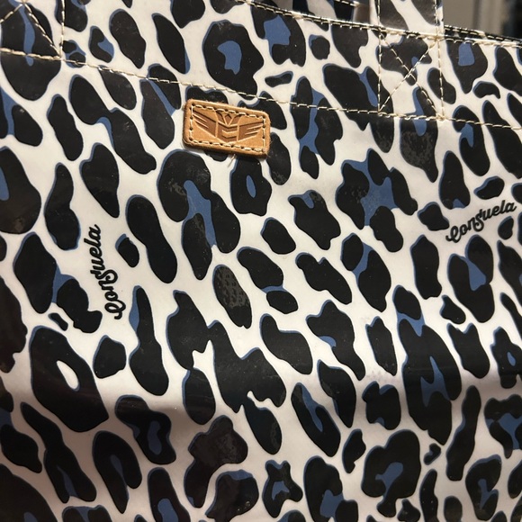 Consuela Black and Cream Leopard Tote - Picture 5 of 5
